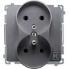 Kontakt Simon BMGZ2MZ.01/43 BASIC SOCKET Sidabrinis MAT