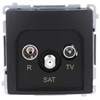 Kontakt Simon BMZAR-SAT10/P.01/49 Simon Basic R-TV-SAT antenos lizdas, pralaidus (modulis), 1x įvestis: 5 MHz–2,4 GHz, juodas BMZAR-SAT10/P.01/49
