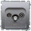 Kontakt-Simon Simon bazinis antenos lizdas RTV / SAT galutinis sidabro kilimėlis BMZAR- SAT1.3 / 1.01 / 43 WMUA -030118Z- 4011 - WMU- 0301Z- 4011