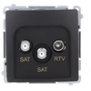 Kontakt Simon BMZAR+SAT3.1-P2.01/49 Simon Basic dviejų kontaktų palydovinės antenos lizdas SAT-SAT-RTV (modulis). juodas BMZAR+SAT3.1-P2.01/49