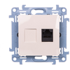 Kontakt Simon C61.01/41 Simon 10 Viengubas kompiuterio lizdas RJ45 cat.6 kreminis C61.01/41