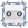 Kontakt Simon CAK2F.01/11 Priedai - Simon10 RTV-RTV antenos lizdas (modulis), 1x įėjimas: 5 1000 MHz baltas CAK2F.01/11