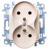 Kontakt Simon CGZ2M.01/41 Simon 10 Dvigubas lizdas su/be kremo 16A 250V IP20 CGZ2M.01/41