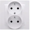 Kontakt Simon CGZ2T/11 Simon 10 Dvigubas lizdas su fazės keitimo funkcija 16A 250V baltas CGZ2T/11