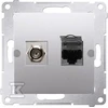 Kontakt Simon DASFRJ45.01/43 GNIAZDO SIMON54 SREBRO M.