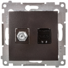 Kontakt Simon DASFRJ45.01/48 Simon 54 Antenos ir kompiuterio lizdas F tipo ir RJ45 kat. 6 antracito spalvos DASFRJ45.01/48