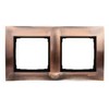Kontakt Simon DR2/36 Simon 54 Premium dvigubo rėmo metalinis kaimiško vario DR2/36