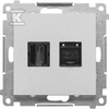 Kontakt Simon GN.1-KR.HDMI+RJ45 K.6 ALU.MAT