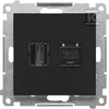 Kontakt Simon TGHRJ45.01/149 Simon 55 Lizdas HDMI + RJ45 kat.6. (moduł) Juodas mat TGHRJ45.01/149