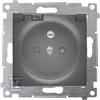 Kontakt-Simon Simon 54 lizdas IP44 versijai, be tarpiklio (modulio) 16A 250V transflip. Juodas kilimėlis. DGZ1BUZ.01 / 49A rėmelis