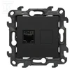 Kontakt-Simon Simon 24 Lizdas komputerowe pojedyncze RJ45 kategoria 5e juoda mat N51.01/49