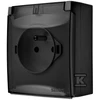 Kontakt Simon GN.1-KR.Z/U IP44 TR.Juodas.Matinis AQUACLICK