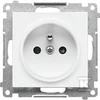 Kontakt-Simon Kontakt-Simon 55 TGZ1CZ.01/111 vieno kištuko lizdas su įžeminimu ir sklendėmis, modulis 16 A, 250V~, greitos jungtys, matinė balta