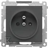 Kontakt-Simon Kontakt-Simon 55 TGZ1CZ.01/116 vieno kištuko lizdas su įžeminimu ir sklendėmis, modulis 16 A, 250V~, greitos jungtys, grafito matinis