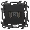 Kontakt-Simon Simon 24 Lizdas HDMI 2.1 podwójne juoda mat NGHDMI221.01/49