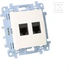 Kontakt-Simon Kompiuterių lizdai dviviečiai RJ45 kategorijos 5E baltieji (C52.01 / 11)