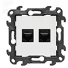 Kontakt-Simon Simon 24 Lizdas komputerowe podwójne RJ45 kategoria 5e balta N52.01/11