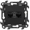 Kontakt-Simon Lizdas komputerowe podwójne RJ45 Simon 24 kategoria 5e (moduł) IP20/IP44 juoda mat (N52.01/49)