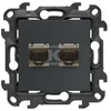 Kontakt-Simon Simon 24 Lizdas komputerowe podwójne RJ45 kategoria 6 grafito mat N62.01/38