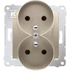 Kontakt-Simon SIMON54 dvivietis lizdas su aukso skydu - DGZ2MZ.01 / 44