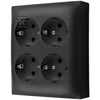 Kontakt-Simon Simon Aquaclick Socket IP20, Schuko, 4-g juodas ACGSZN4/49