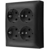 Kontakt-Simon Simon Aquaclick Socket IP20, Schuko, 4-g juodas ACGSZN4/49