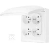 Kontakt Simon Contact-Simon Simon Aquaclick Socket IP44, 4 kartus su įžeminimu, atvartas baltas ACGZ4/11