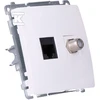 Kontakt-Simon Simon Basic antenos lizdas (F tipo) + RJ45 (BMAFRJ45.01 / 11)