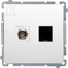 Kontakt-Simon Simon Basic antenos lizdas (F tipo) + RJ45 (BMAFRJ45.01 / 11)
