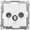 Kontakt-Simon R-TV-SAT antenos lizdas Kontakt-Simon 55 TASK.01/111 terminalas/galinimo modulis. 1x įvestis: 5 MHz÷2,4 GHz matinė balta