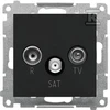 Kontakt-Simon R-TV-SAT antenos lizdas Kontakt-Simon 55 TASK.01/149 terminalas/galinis modulis. 1x įvestis: 5 MHz÷2,4 GHz matinė juoda