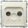 Kontakt-Simon RTV galutinis smėlio spalvos lizdas - BMZAR1 / 1.01 / 12