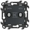 Kontakt-Simon Simon 24 Lizdas antenowe TV-DATA końcowe grafito mat NAD1.01/38