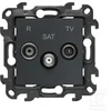 Kontakt-Simon Simon 24 Lizdas antenowe R-TV-SAT końcowe/zakończeniowe grafito mat NASK.01/38
