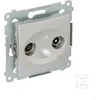 Kontakt-Simon SIMON54 RTV antenos lizdas 1dB galutinis sidabrinis matinis - DAK.01/43
