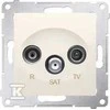 Kontakt-Simon Antenos lizdas SIMON54 RTV / SAT 1dB, kreminis galas - DASK.01 / 41