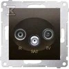 Kontakt-Simon SIMON54 RTV / SAT 1d B antenos lizdas galutinis bronza - DASK.01 / 46