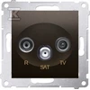 Kontakt-Simon SIMON54 RTV / SAT 1d B antenos lizdas galutinis bronza - DASK.01 / 46