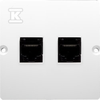 Kontakt Simon GN.COMP.RJ45 DOUBLE 5CAT. Baltas BMF52.02/1