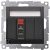 Kontakt-Simon Kontakt Simon 54 DGL31.01/49 vieno garsiakalbio lizdas su ženklinimo lauku, moduliu, įvesties ir išvesties kabelio skerspjūvis 2,5 mm2, juodas