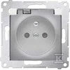 Kontakt-Simon Hermetic vieno lizdo lizdas SIMON54 be 16A IP44 sidabrinis matinis - DGZ1BUZ.01/43A