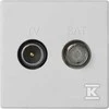 Kontakt-Simon K45 TV- SAT antenos lizdas, švari balta (K130A / 9)