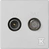 Kontakt-Simon K45 TV- SAT antenos lizdas, švari balta (K130A / 9)