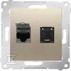 Kontakt Simon GN.KOMP.2XRJ45 CAT6 TRANS. MATINIS AUKSINIS SIMON5