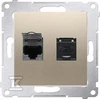 Kontakt Simon GN.KOMP.2XRJ45 CAT6 TRANS. MATINIS AUKSINIS SIMON5