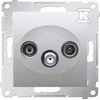 Kontakt-Simon SIMON54 RTV/SAT antenos lizdas sidabrinis - DASP.01/43