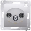 Kontakt-Simon SIMON54 RTV / SAT antenA lizdas sidabro - DASP.01 / 43