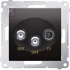 Kontakt-Simon SIMON54 SAT / SAT / RTV antenA lizdas galutinis antracitas - DASK2.01 / 48