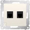 Kontakt-Simon Dvigubas telefono lizdas RJ12 kreminis (DT2.01/41)