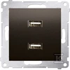 Kontakt-Simon Simon 54 įkroviklis 2xUSB 2.1A 5V / DC Brown Mat (DC2USB.01 / 46)